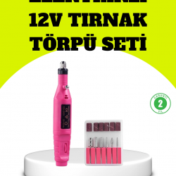 Mey İthalat® Elektrikli Manikür Pedikür Törpü Seti 6 Başlıklı