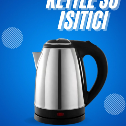 Mey İthalat® Elektrikli Paslanmaz Çelik Su Isıtcı Çelik Kettle 1.8 Lt. Uzun Ömürlü