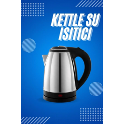 Mey İthalat® Elektrikli Paslanmaz Çelik Su Isıtcı Çelik Kettle 1.8 Lt. Uzun Ömürlü