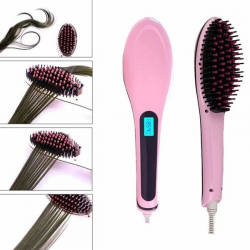 Mey İthalat® Elektrikli Saç Düzleştirici Tarak Saç Düzleştirici Fırça Sıkı Dişli Pembe