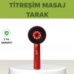 Mey İthalat® Elektrikli Titreşim Masaj Tarak Kırmızı Işık Terapi