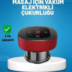 Mey İthalat® Elektrikli Vakumlu Çukurluk Masaj Aleti Isıtmalı ve Kırmızı Işıklı Terapi Seti