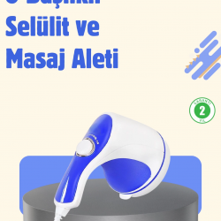 Mey İthalat® Elektrikli Yağ Yakıcı Masaj Aleti 5 Başlıklı Vücut Şekillendirici