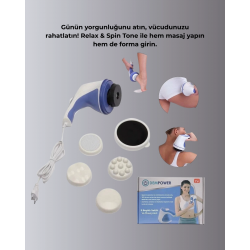 Mey İthalat® Elektrikli Yağ Yakıcı Masaj Aleti 5 Başlıklı Vücut Şekillendirici