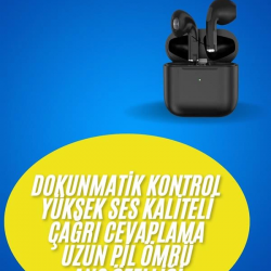 Mey İthalat® En Çok Tercih Edilen Bluetooth Kulaklık Mikrofonlu Silikonsuz Dokunmatik Kontrol