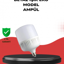 Mey İthalat® Enerji Tasarruflu Şarjlı LED Ampul 30W Beyaz Işık