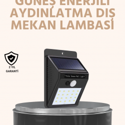 Mey İthalat® Enerji Tasarruflu ve Otomatik Sensörlü LED Güneş Işığı – Dış Mekan Uyumlu
