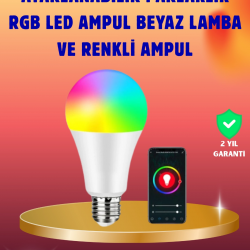 Mey İthalat® Enerji Verimli Akıllı LED Ampul, Uzaktan Kontrol Özellikli