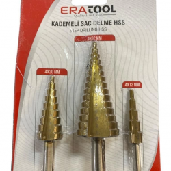 Mey İthalat® Era 56323 Kademeli Saç Delme Seti 3 Parça