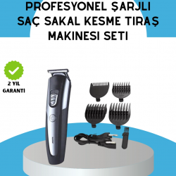 Mey İthalat® Ergonomik Profesyonel Tıraş Makinesi Saç Sakal Kesme ve Düzeltme