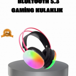 Mey İthalat® Ergonomik RGB Bluetooth Kulaklık 3D Ses