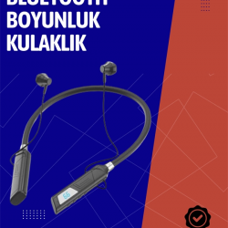 Mey İthalat® Ergonomik Tasarımlı Bluetooth Kulaklık – Gürültü Azaltmalı, Manyetik