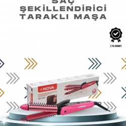 Mey İthalat® Ergonomik Tasarımlı Fön ve Maşa Uyumlu Saç Şekillendirici Maşa