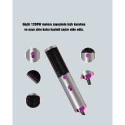 Mey İthalat® Ergonomik Tasarımlı Hafif ve Taşınabilir Sıcak Hava Fırçası