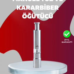 Mey İthalat® Ergonomik Tasarımlı, Nem Geçirmez Kapaklı Baharat Öğütücü