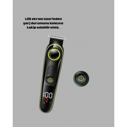 Mey İthalat® Erkek Bakım Seti – Kablosuz Şarjlı Tıraş Makinesi, Su Geçirmez ve Sessiz Motorlu