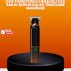 Mey İthalat® Erkekler İçin 3 in 1 Şarjlı Bakım Seti – 7300 RPM Güçlü Motor ve Sessiz Çalışma