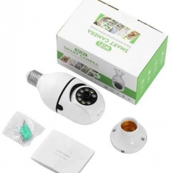 Mey İthalat® Ev Kamerası Wifi Kamerası Gece Görüşlü Akıllı Ampül Kamera