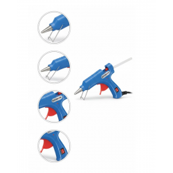 Mey İthalat® Ev ve El İşi Çalışmaları İçin 20W Silikon Tabancası 7.5 mm Uyumlu 5 Adet Hediye Silikon