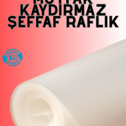 Mey İthalat® Eva malzemeden kaydırmaz şeffaf raflık buzdolabı kaplaması