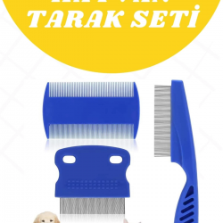 Mey İthalat® Evcil Hayvan Tarak Seti 4'lü Bit Tarağı Ked Köpek Tüyüne Uygun