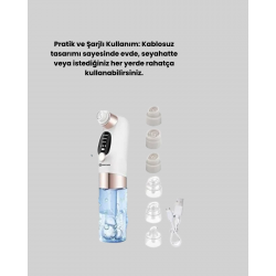 Mey İthalat® Evde Kolay Kullanım İçin Şarjlı Siyah Nokta Temizleme Aleti