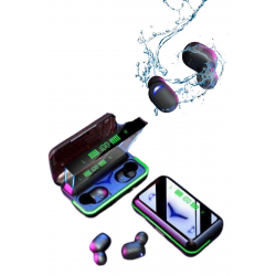 Mey İthalat® Extra Bass Kablosuz Kulaklık Işıklı Bluetooth Kulaklık Powerbank Özellikli