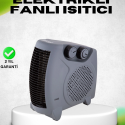 Mey İthalat® Fanlı Elektrikli Isıtıcı Termostatlı Güvenli Yanmaz Plastik Gövde