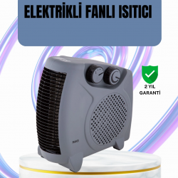 Mey İthalat® Fanlı Oda Isıtıcısı Termostat Kontrollü Soğuk Hava Üfleme Modu