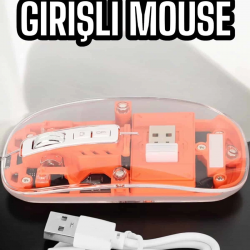 Mey İthalat® Fare Mouse Çift Modlu Kablosuz Bağlantılı 2.4GHz Destekli