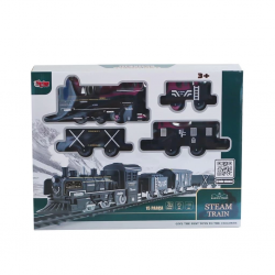 Mey İthalat® FF-1603C-4C Sesli ve Işıklı Buharlı Tren Oyun Seti -Vardem Oyuncak