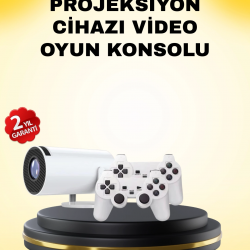 Mey İthalat® Film Dizi ve Oyun İçin Taşınabilir Kablosuz Mini Projeksiyon
