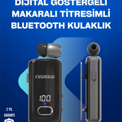 Mey İthalat® Fineblue F580 – Klipsli Bluetooth Kulaklık, Gürültü Engelleyici, Uzun Pil Ömürlü