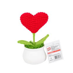 Mey İthalat®  FL-7 12Lİ Kroşe Örgü Saksıda Kalp