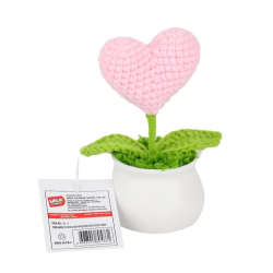 Mey İthalat®  FL-7 12Lİ Kroşe Örgü Saksıda Kalp