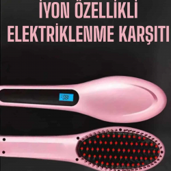 Mey İthalat® Fön Tarağı Saç Düzleştirici Sıkı Dişli Isı Ayarlı Elektriklenme Karşıtı