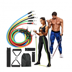 Mey İthalat® Full Body Antrenman İçin Kapı Arkası Spor Bandı ve Aksesuar Seti