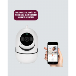 Mey İthalat® Full HD 1080P Kablosuz Güvenlik Kamerası – Hareket Takip, Gece Görüşü ve İki Yönlü Ses Özellikli