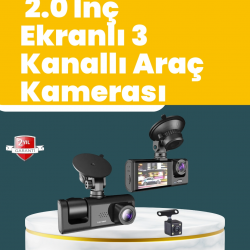 Mey İthalat® Full HD Çift Yönlü Araç Kamerası  Hareket Algılama  Döngüsel Kayıt