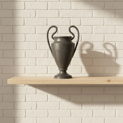 Mey İthalat® Füme Şampiyonlar Kupası 25cm Modern Dekor Ödül Biblo