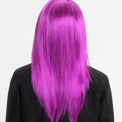 Mey İthalat® Fuşya Renk Düz Kesim Uzun Parti Peruğu