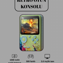 Mey İthalat® G5 Game Box Retro Mini Oyun Konsolu – 500 Dahili Oyun