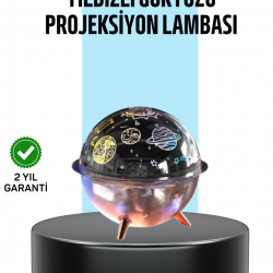Mey İthalat® Galaksi ve Yıldız Efektli Nemlendirici Işık Projektörü