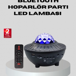 Mey İthalat® Galaxy Yıldız Projektör Çok Renkli Ayarlı Parlaklık Uzay Atmosfer Işığı