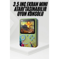 Mey İthalat® Game Box Oyun Konsolu 500 Retro Oyunlu Mini Taşınabilir 3 İnç