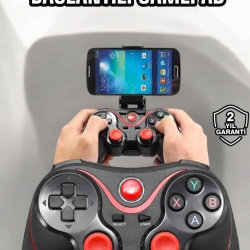 Mey İthalat® Game Stick Android Uyumlu Gamepad X3 Standlı Oyun Kolu Bluetooth Bağlantılı