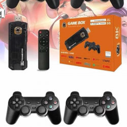 Mey İthalat® Game Stick Çift Oyun Konsolu Smart TV Game Box 8k Ultra HD 64 Gb