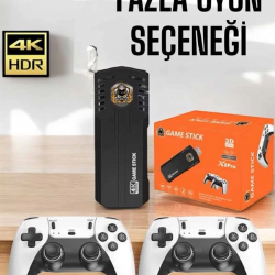 Mey İthalat® Game Stick Retro 8K ULTRA HD Video Oyun Konsolu Android Tv Özelliği