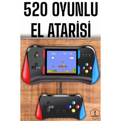 Mey İthalat® Gamepad Joystick 500 Oyunlu Retro Oyun Konsolu Tv Bağlantı Özellikli 2 Kişilik Destekli