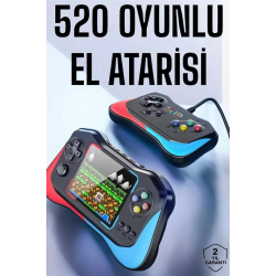 Mey İthalat® Gamepad Joystick Nostalji 500 Oyunlu 2 Li Atari Gamebox Oyun Konsolu Sup Atari